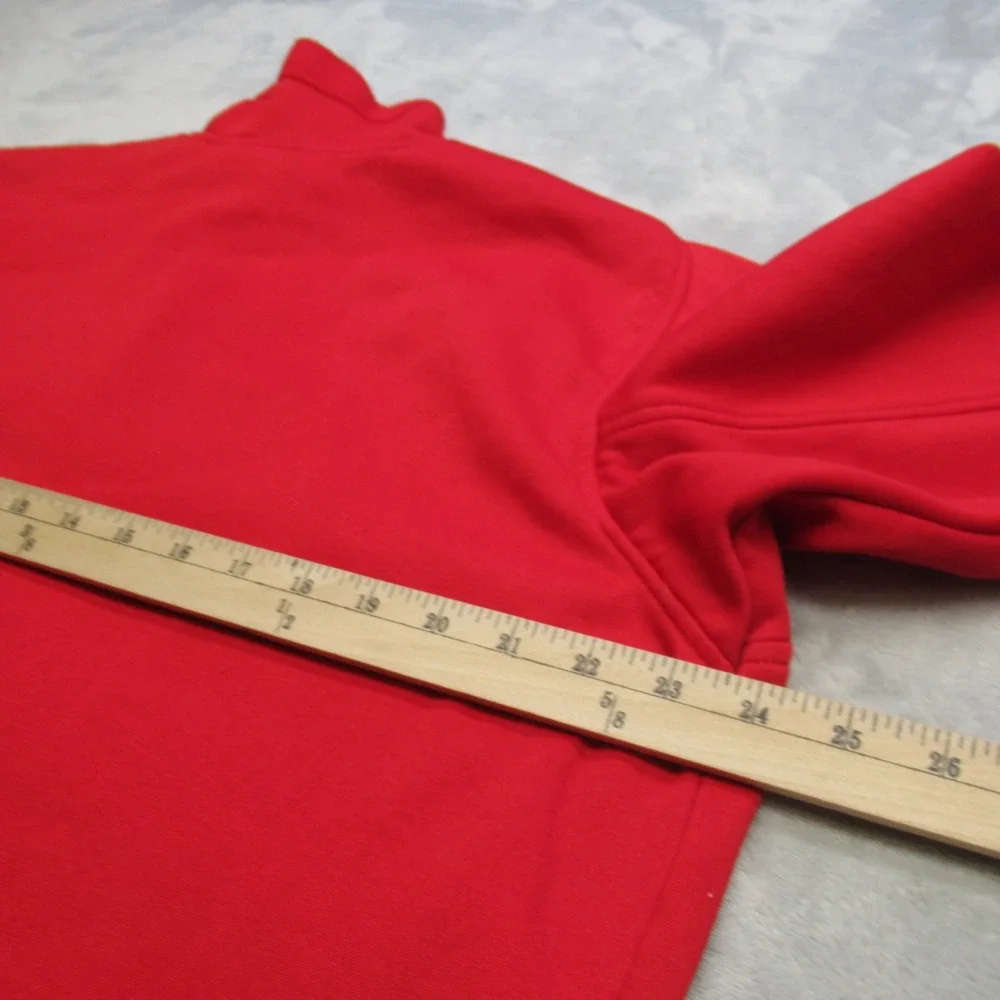 North Face Sweatshirt Men Large Red Fleece Wick 1/2 Zip Performance VTG USA Made